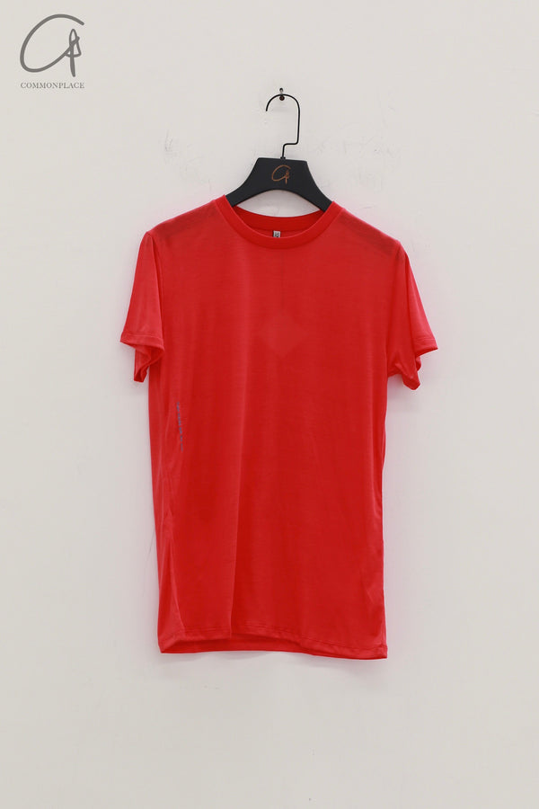 BASERANGE Classic Bamboo Fiber Bamboo Cotton Slim Fit T-shirt Series Collection Round Neck Bottoming Shirt France BAS-TOCT-BLE-AU24-HONG Red (Blue) TOCT-BL-000